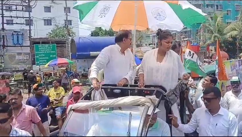 বারুইপুরে সকাল সকাল ভোটের প্রচার সারলেন সায়নী ঘোষ